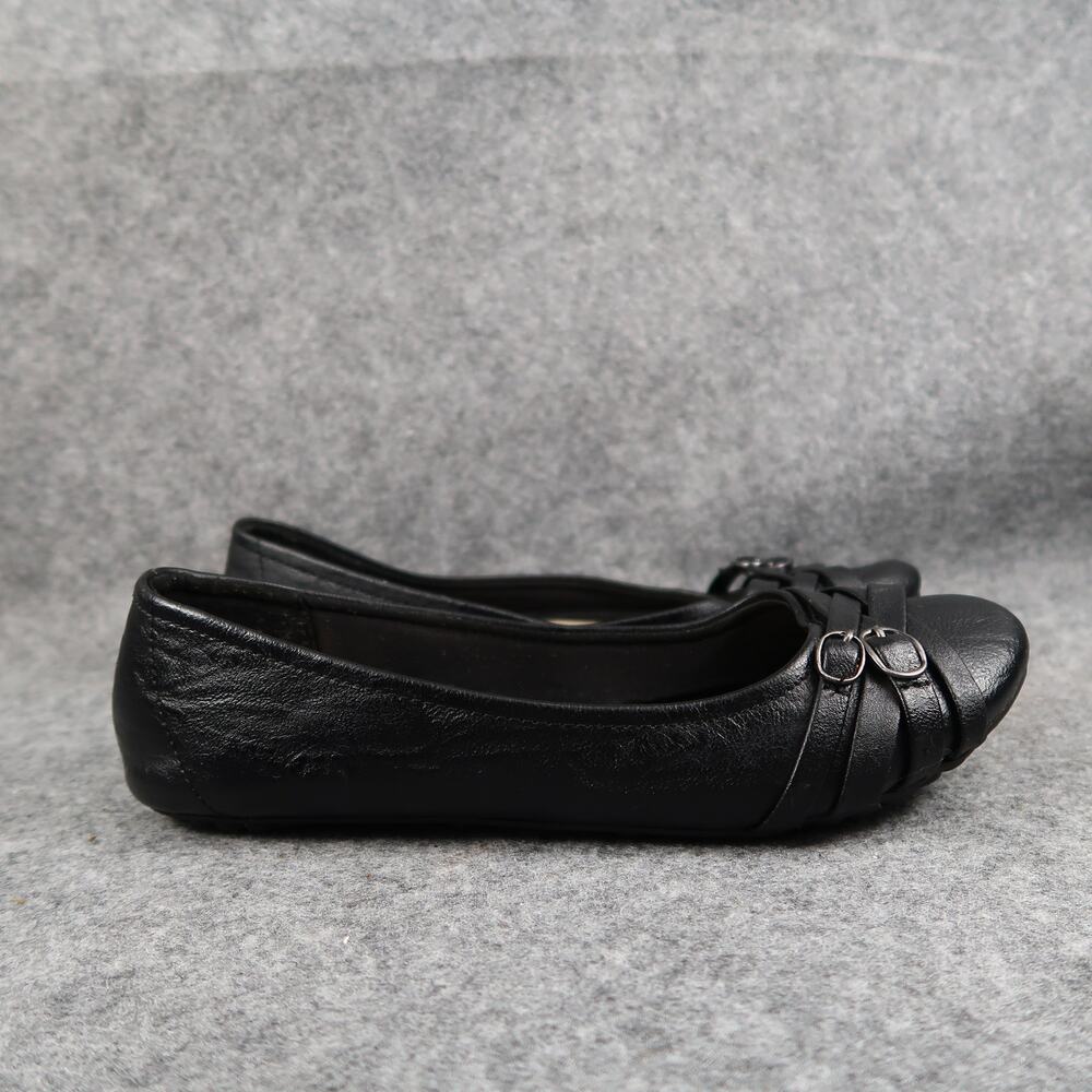 Jellypop Shoes Womens 9 Ballet Flats Slip On Black Closed Round Toe Casual Comfy